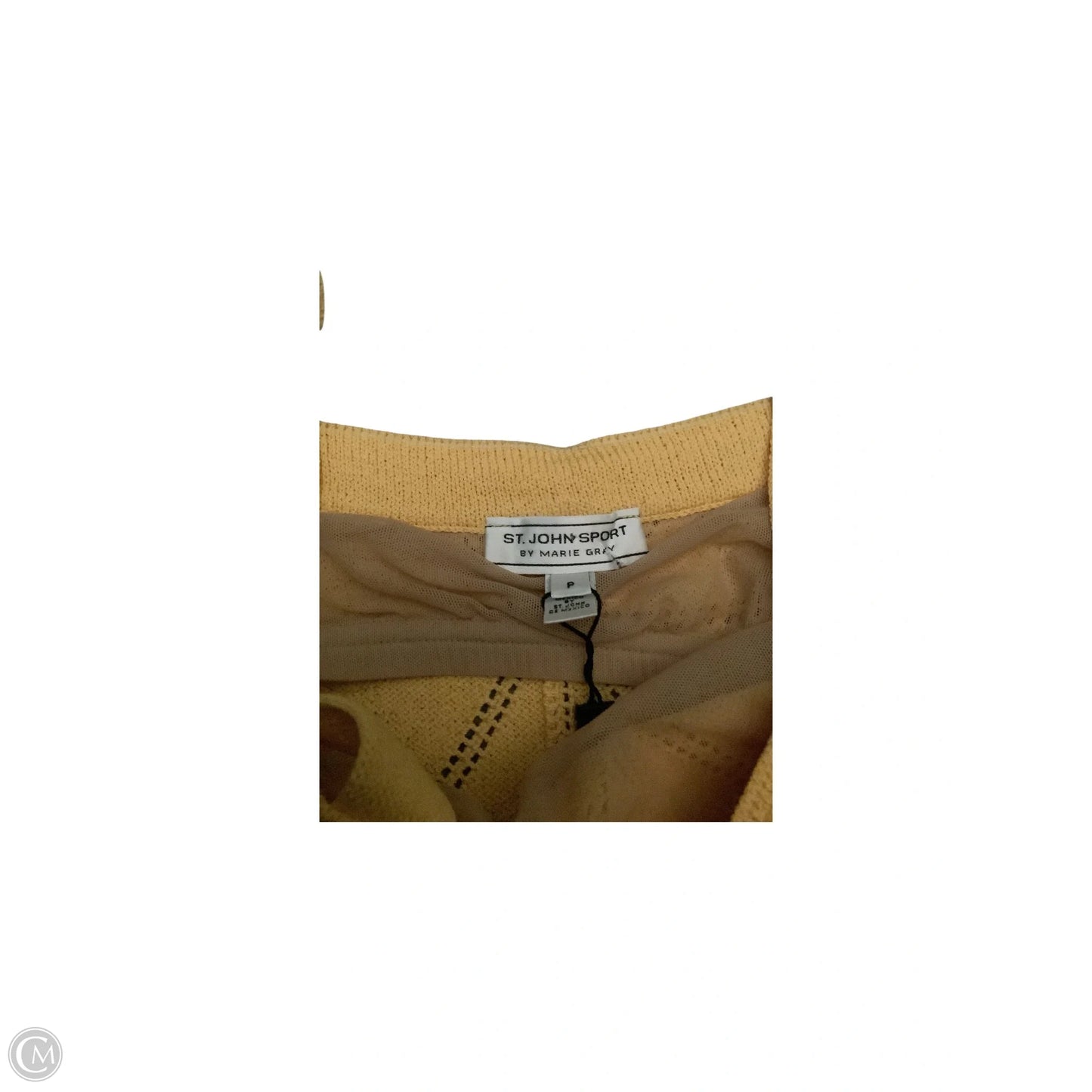 Top Sleeveless Luxury Designer By St John Collection In Yellow, Size: S