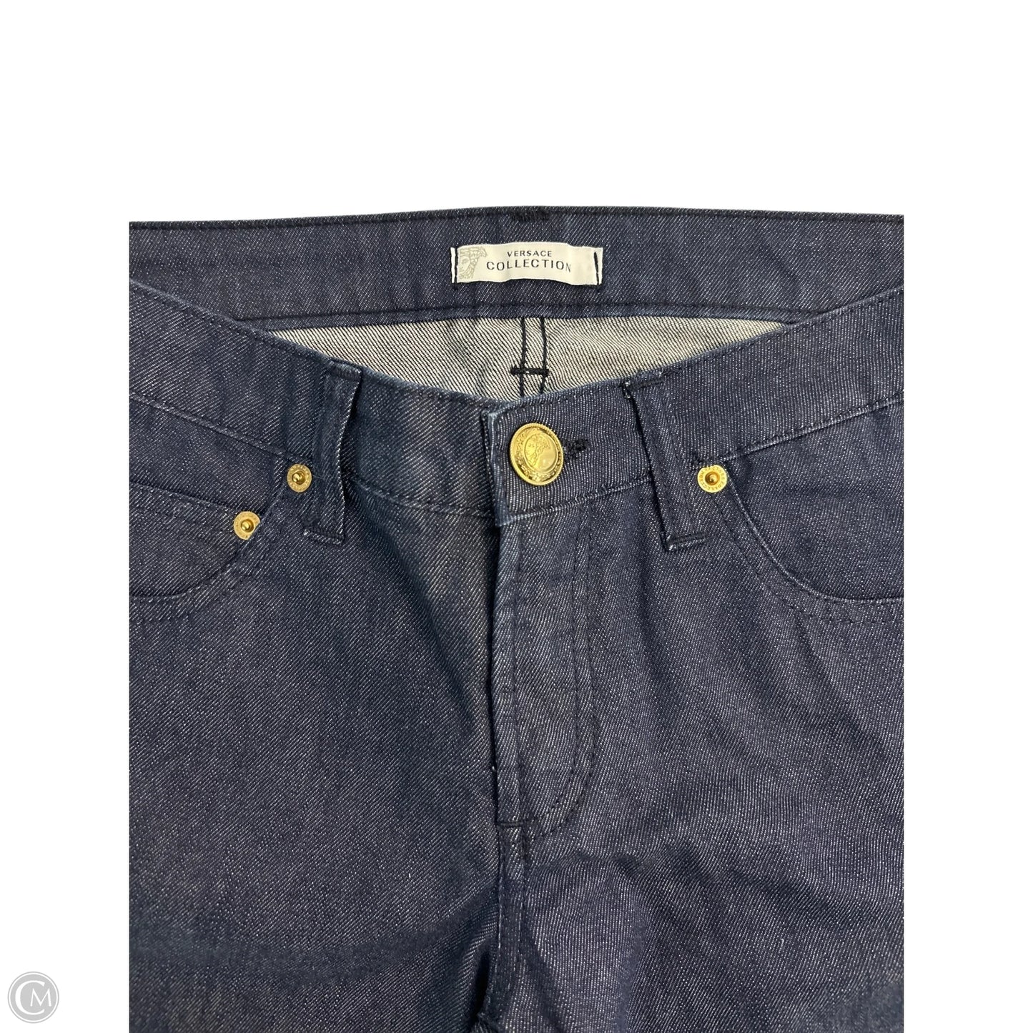 Jeans Luxury Designer By Versace In Blue, Size: 4