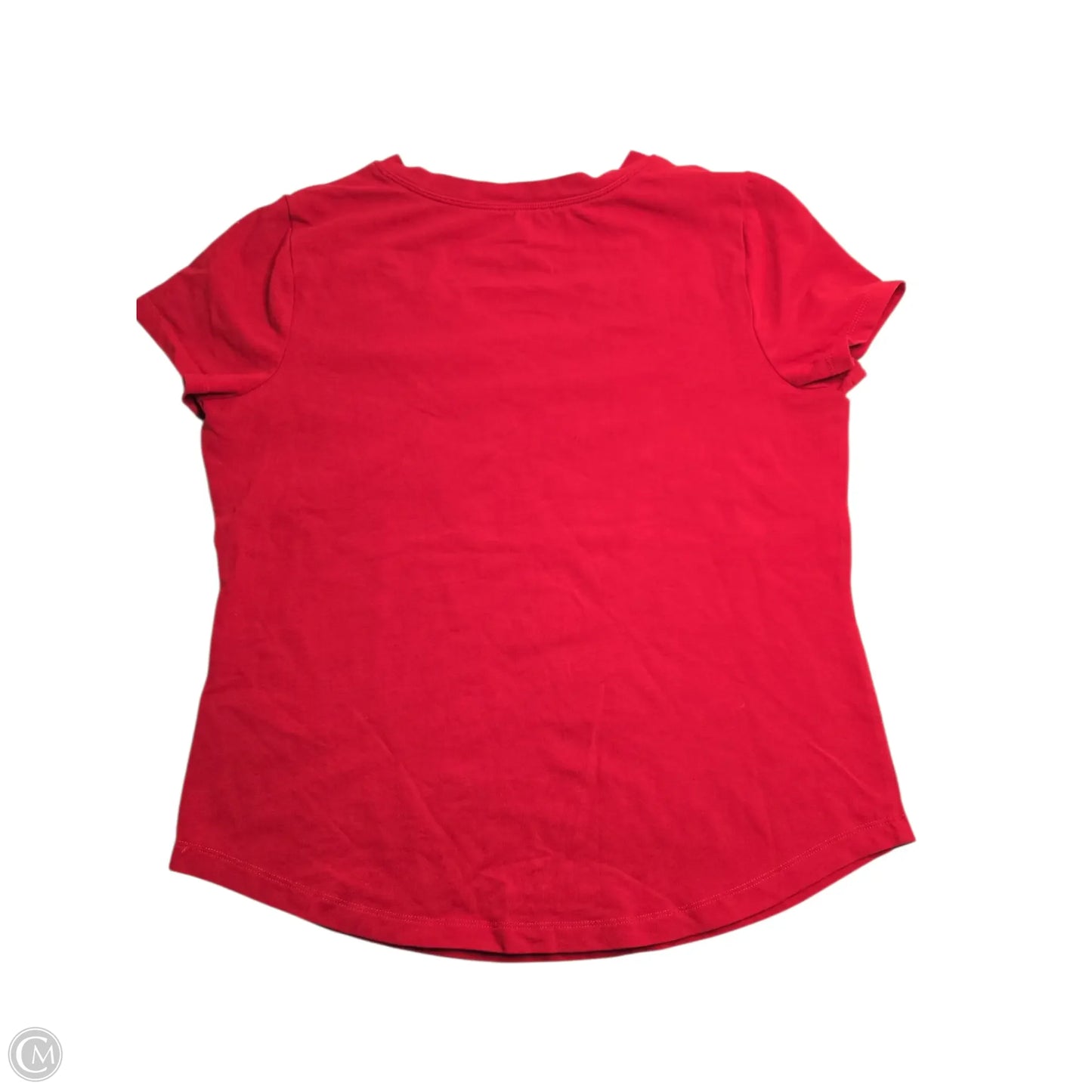 Top Short Sleeve Basic By Chicos In Red, Size: M