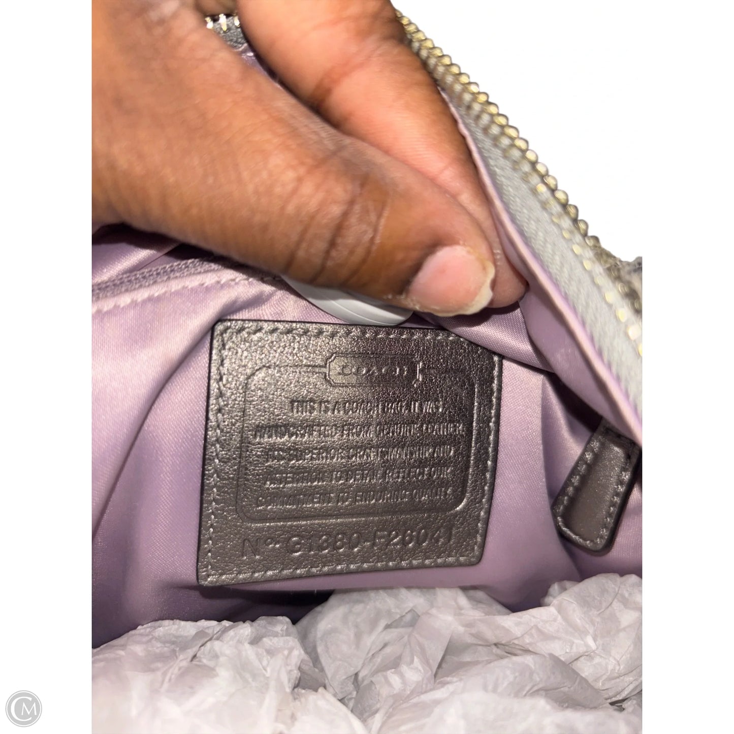 Handbag Designer By Coach, Size: Large