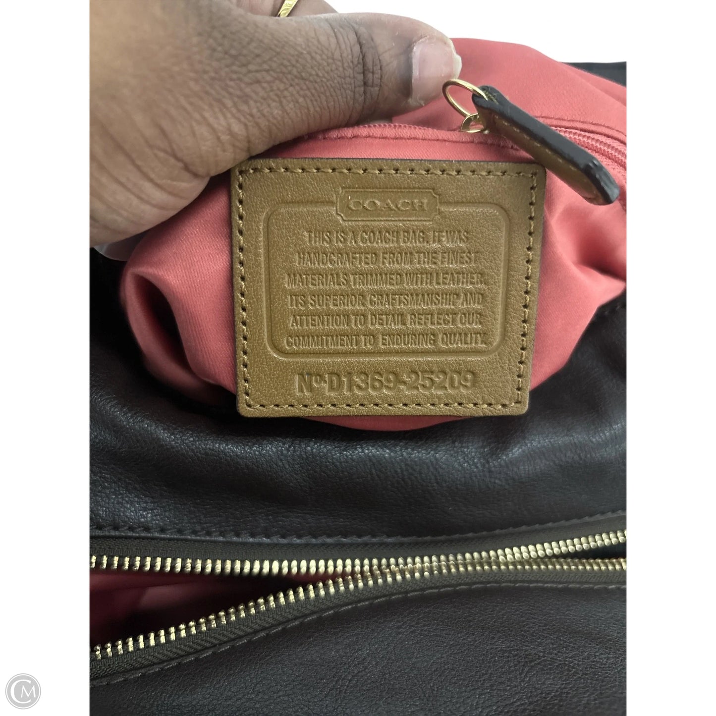 Handbag Designer By Coach, Size: Large