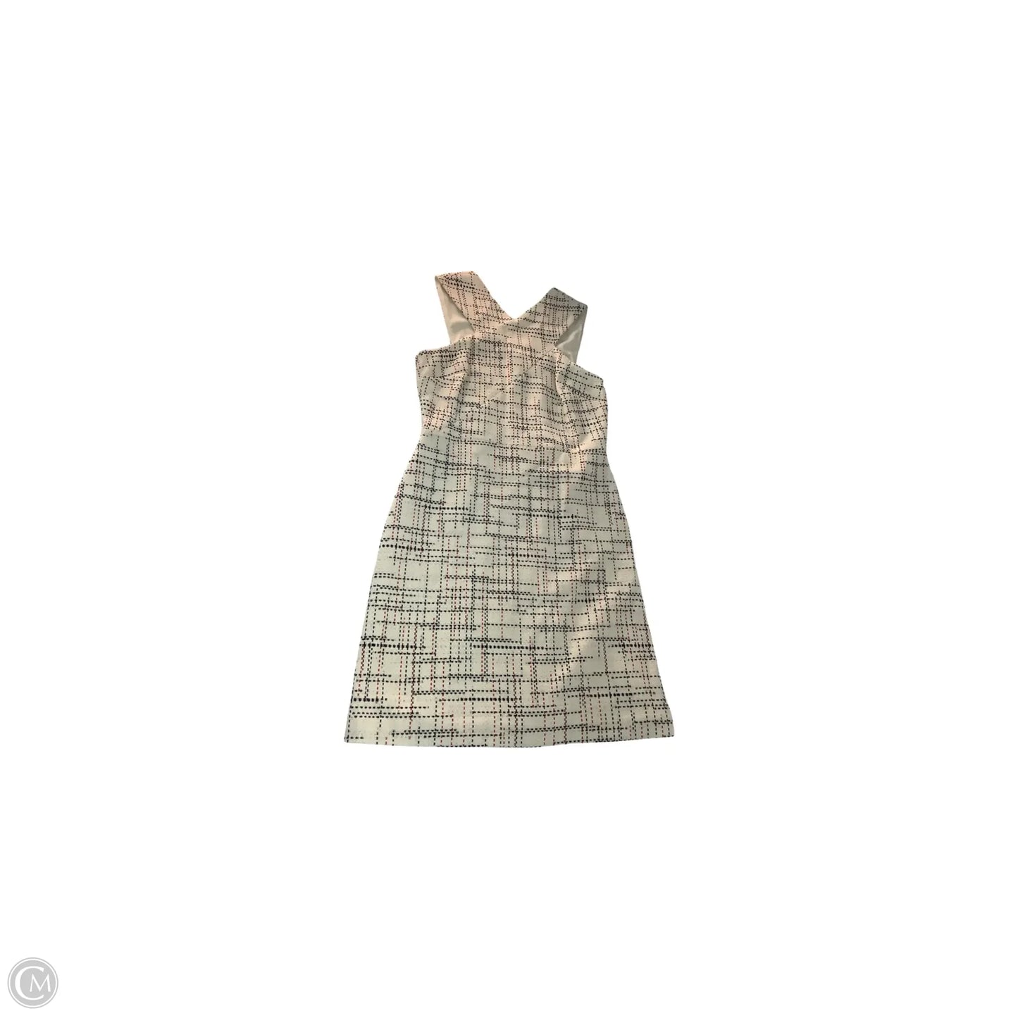 Dress Casual Midi By Banana Republic In Cream & Red, Size: 12