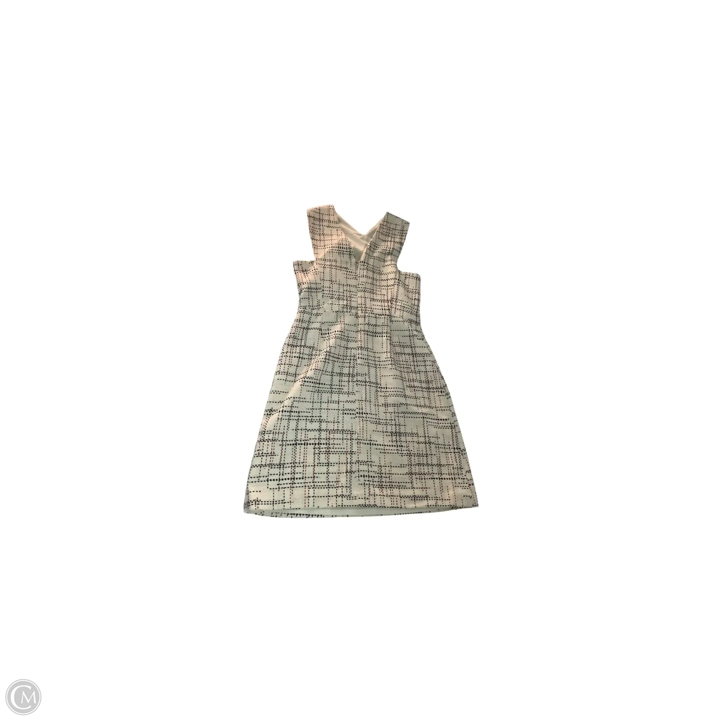 Dress Casual Midi By Banana Republic In Cream & Red, Size: 12