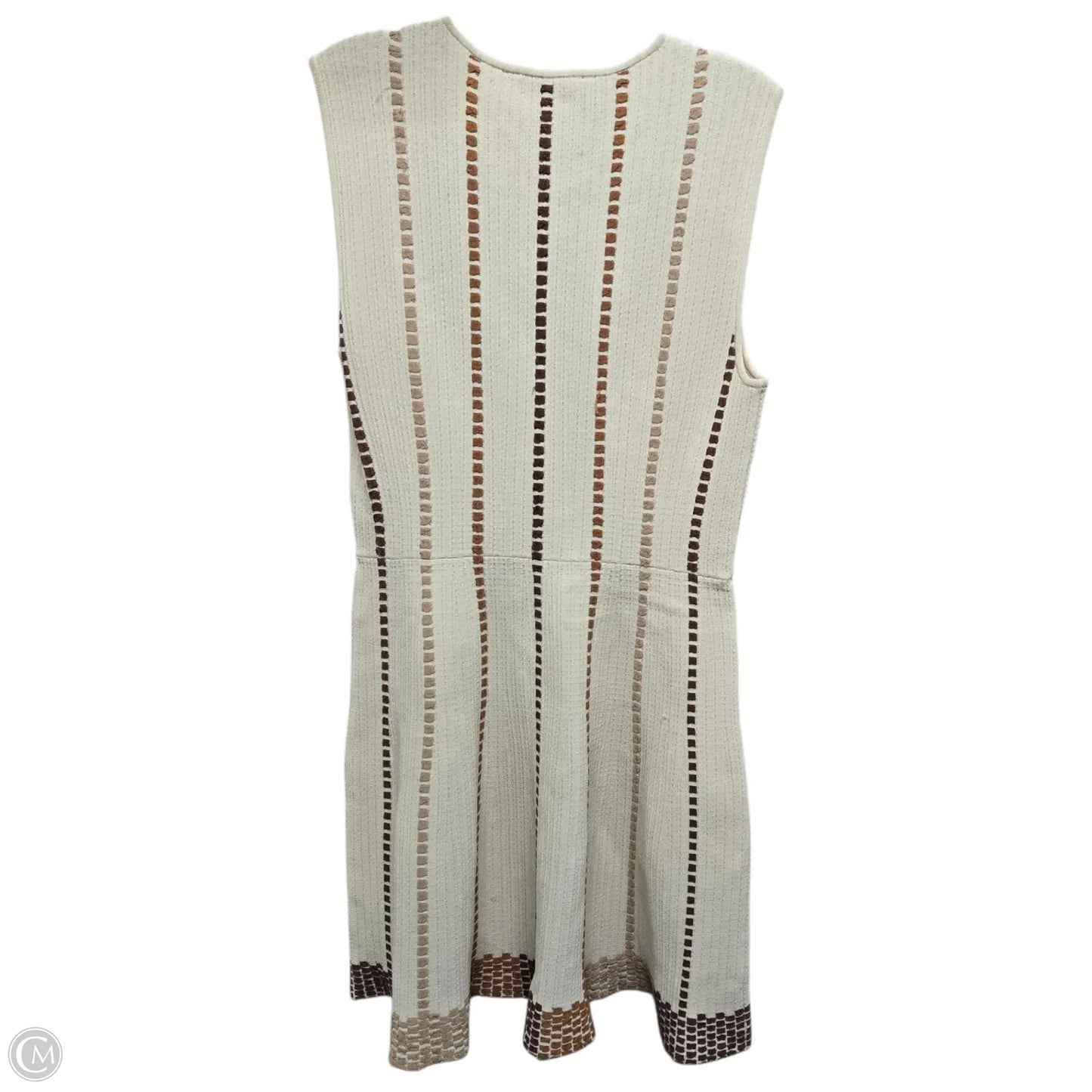 Dress Casual Midi By Bcbgmaxazria In Brown & Tan, Size: M