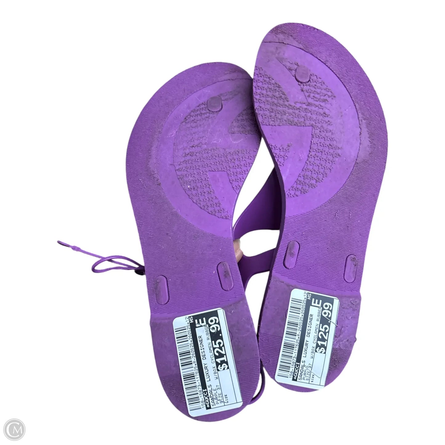Sandals Luxury Designer By Gucci In Purple
