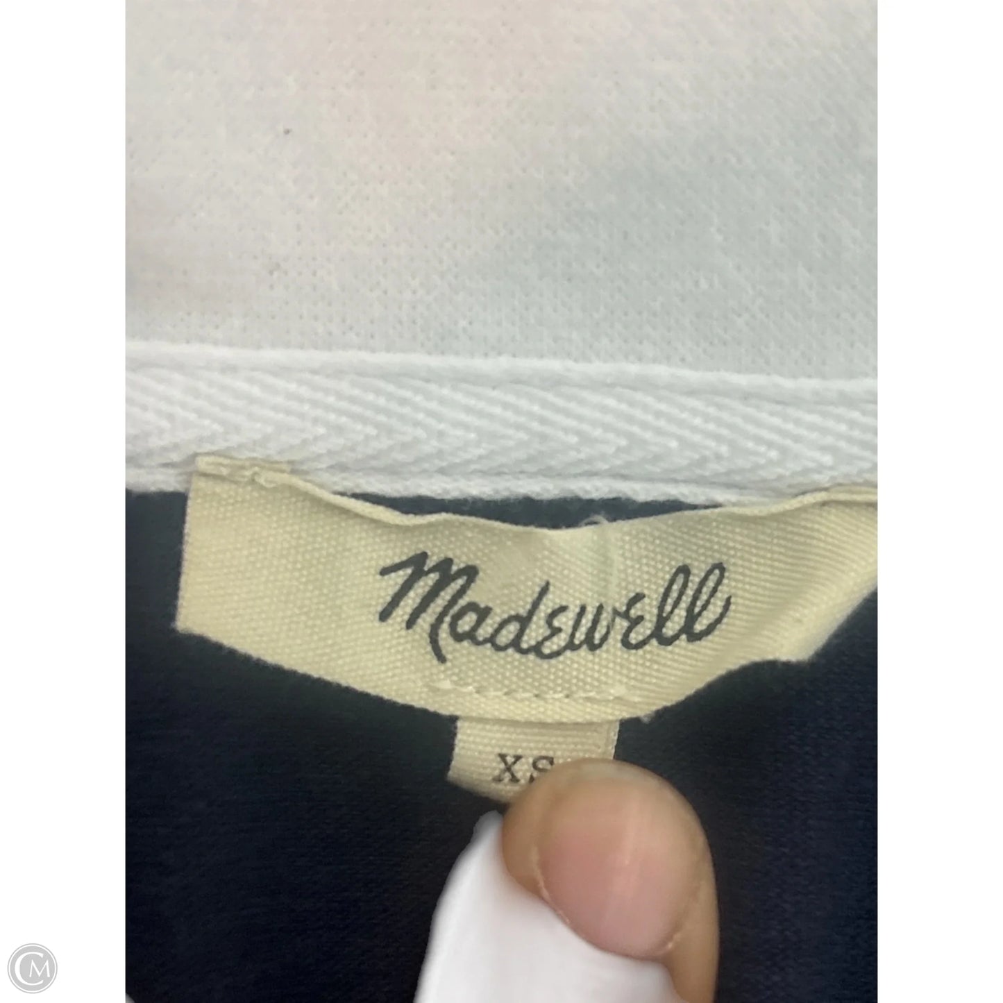 Top Long Sleeve Basic By Madewell In Striped Pattern, Size: Xs