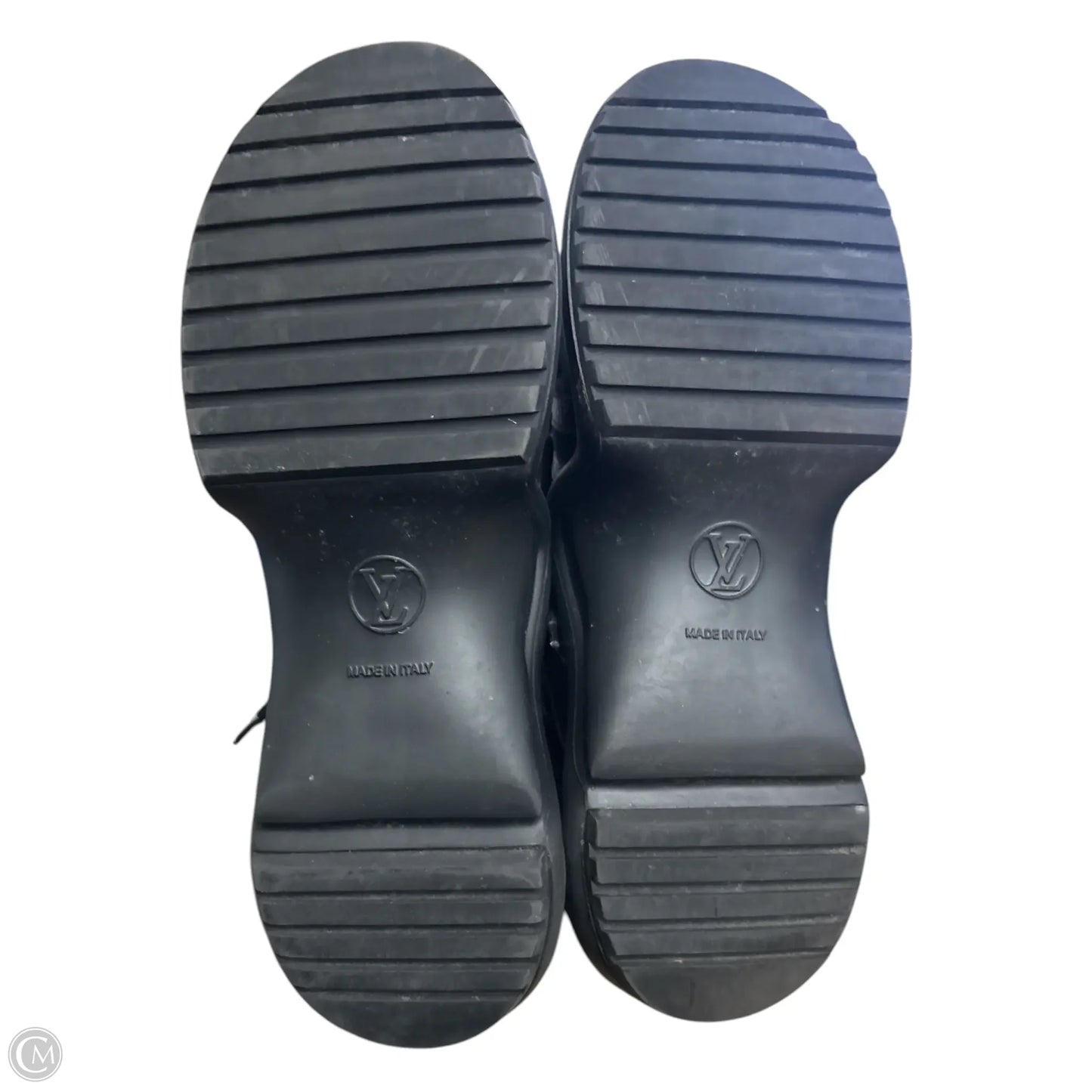 Shoes Luxury Designer By Louis Vuitton In Black & Brown, Size:41