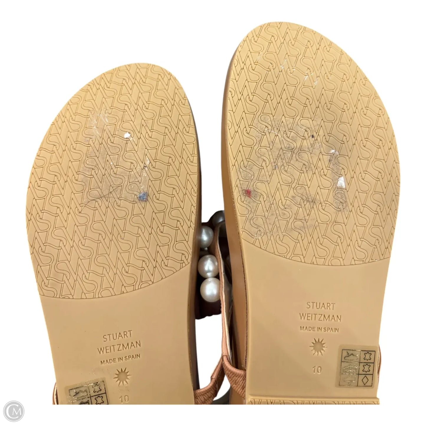 Sandals Designer By Stuart Weitzman In Tan, Size: 10