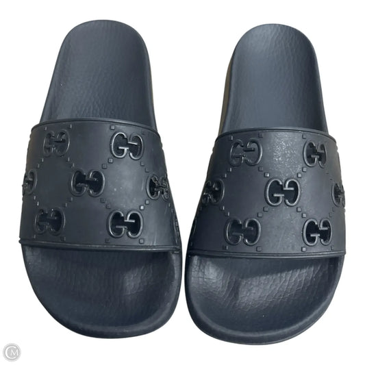 Sandals Luxury Designer By Gucci In Black
