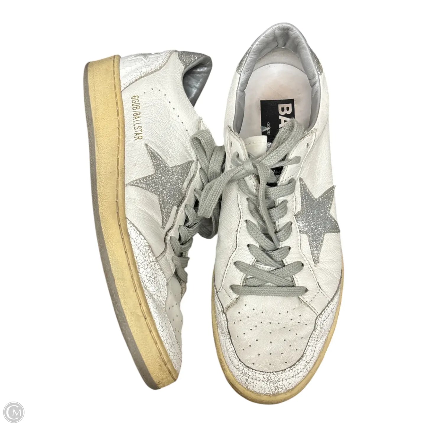 Shoes Luxury Designer By Golden Goose In White, Size: