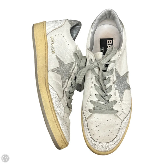 Shoes Luxury Designer By Golden Goose In White, Size: