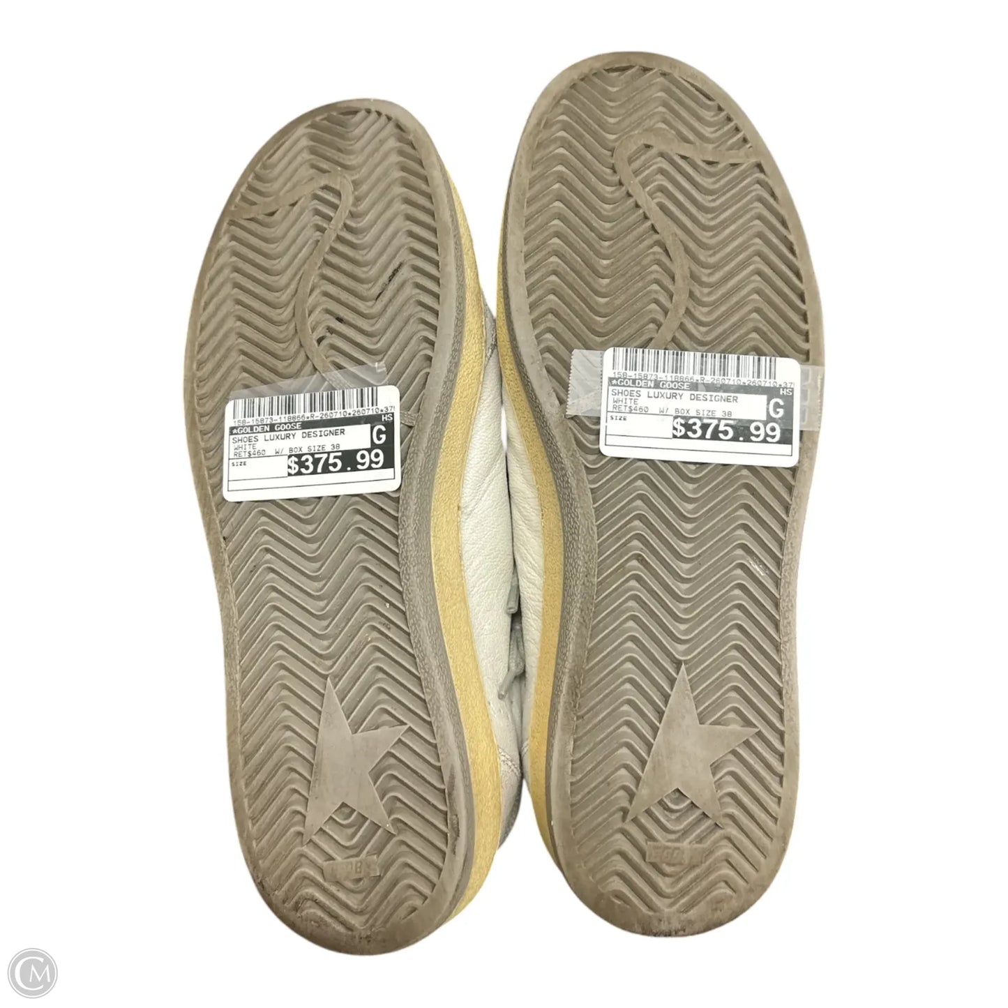 Shoes Luxury Designer By Golden Goose In White, Size: