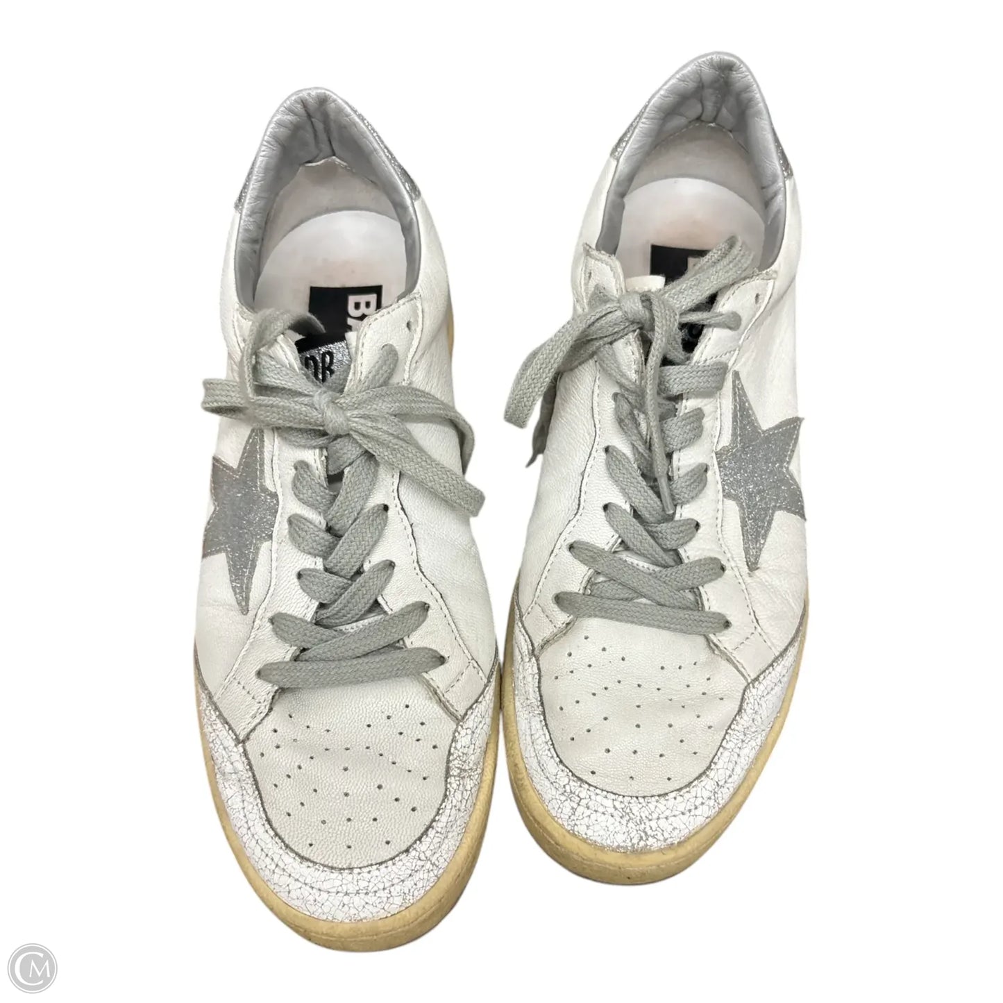 Shoes Luxury Designer By Golden Goose In White, Size: