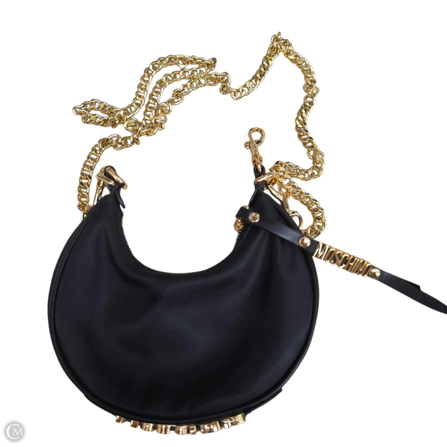 Handbag Luxury Designer By Moschino, Size: Small