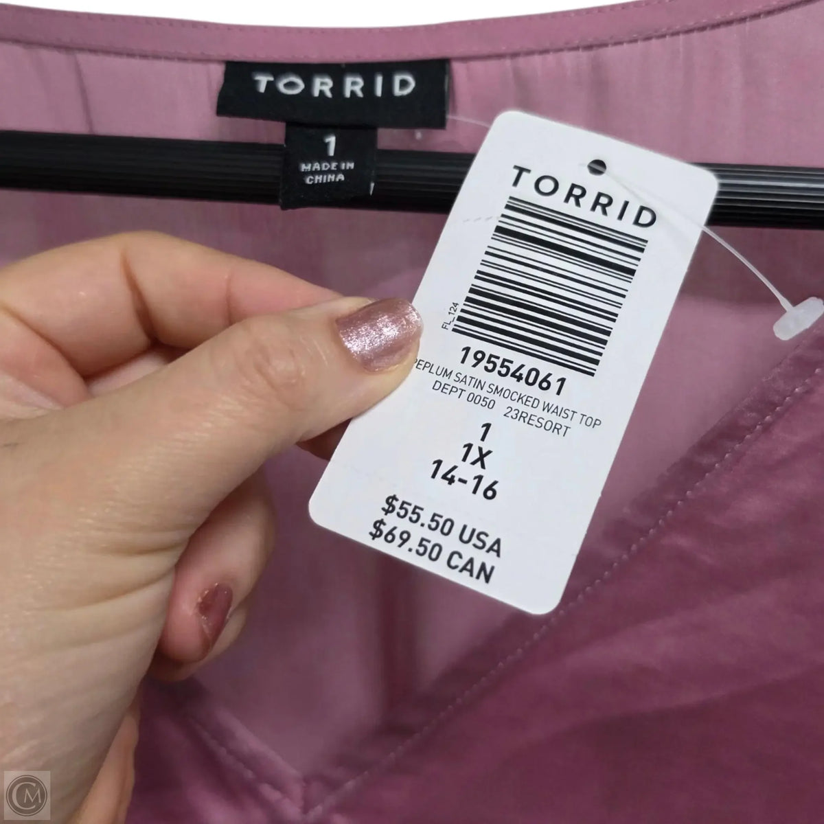 Top Long Sleeve Basic By Torrid In Pink, Size: 1x