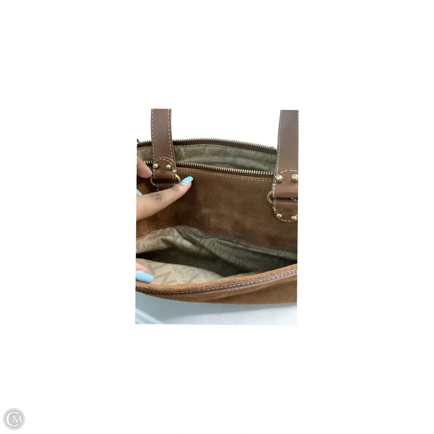 Handbag Leather By Clothes Mentor, Size: Medium