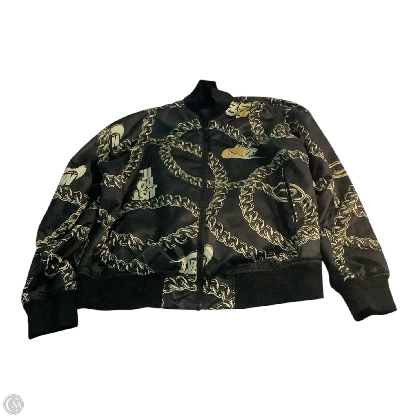 Jacket Other By Nike Apparel In Black & Gold, Size: L