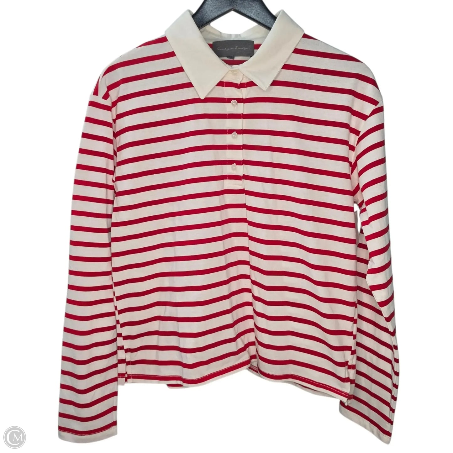 Top Long Sleeve Basic By Sunday In Brooklyn In Red & White, Size: S