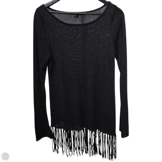 Top Long Sleeve Basic By White House Black Market In Black & Silver, Size: S