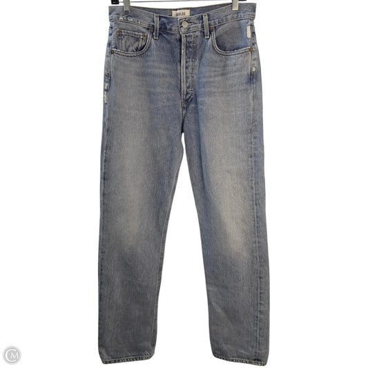 Jeans Straight By Agolde In Blue Denim, Size: 6