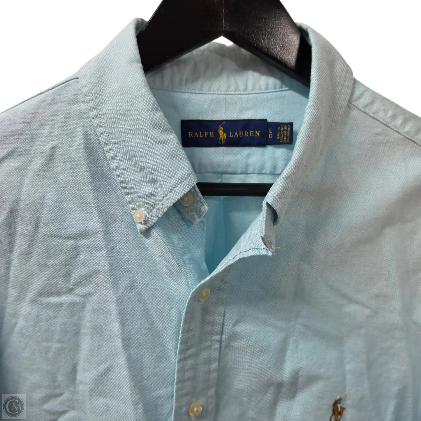 Top Long Sleeve By Ralph Lauren In Blue, Size: L