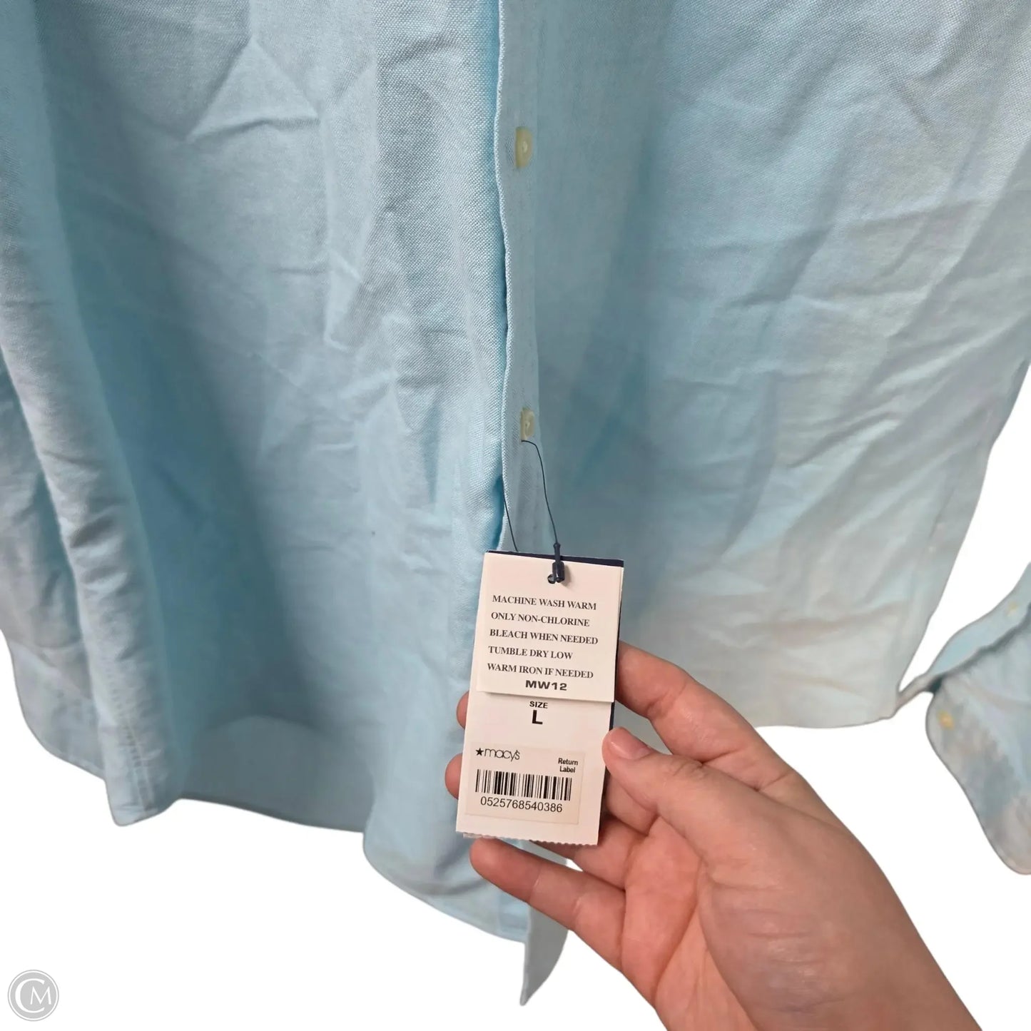 Top Long Sleeve By Ralph Lauren In Blue, Size: L