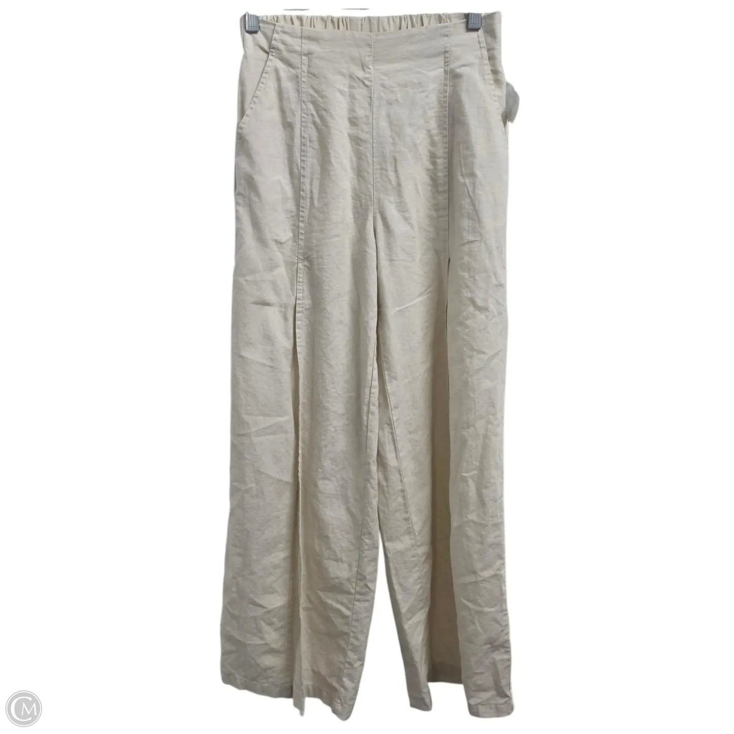 Pants Linen By Happily Grey In Cream, Size: S