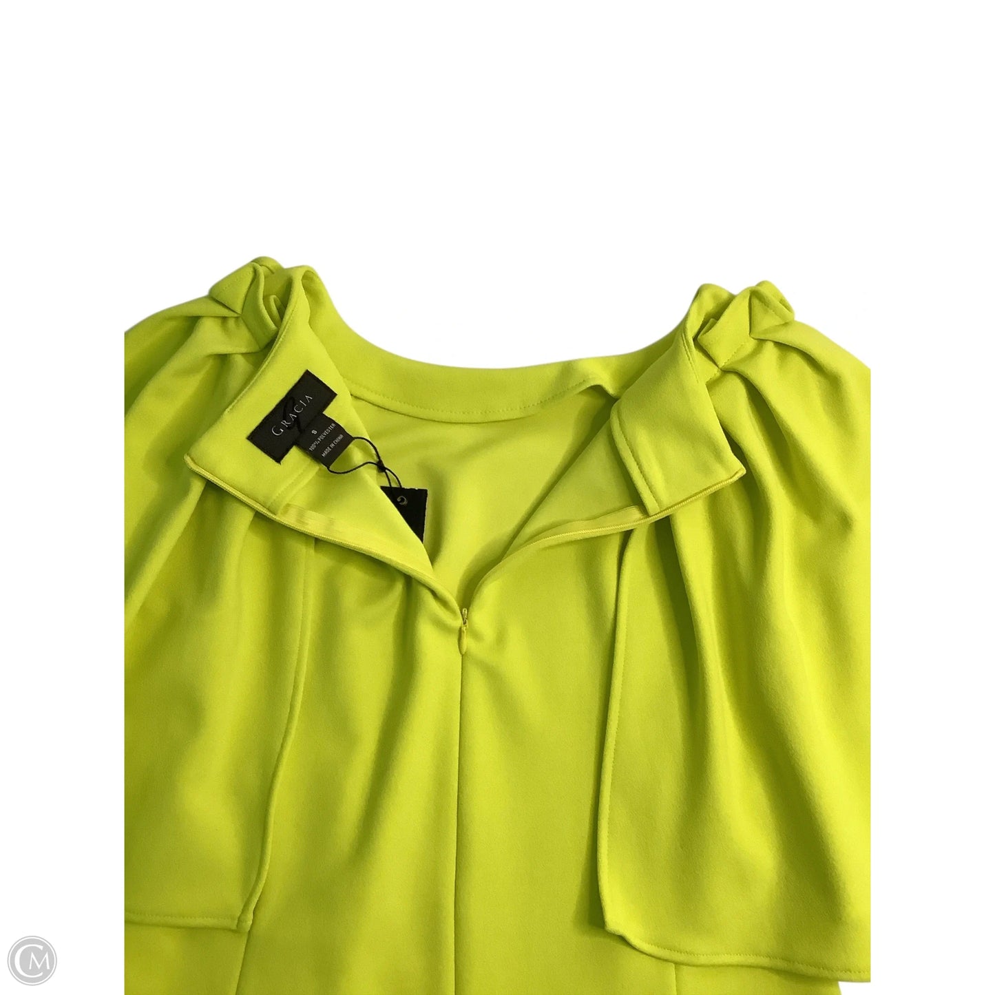 Top Short Sleeve By Gracia In Yellow, Size: S
