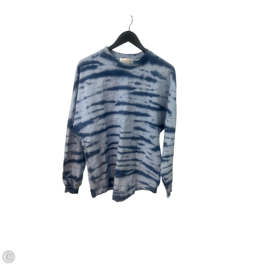 Top Long Sleeve By Clothes Mentor In Blue & White, Size: M