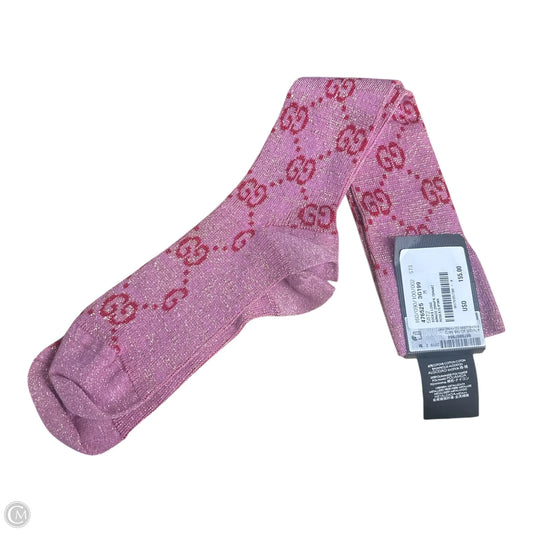 Socks Luxury Designer By Gucci In Pink & Red, Size: M