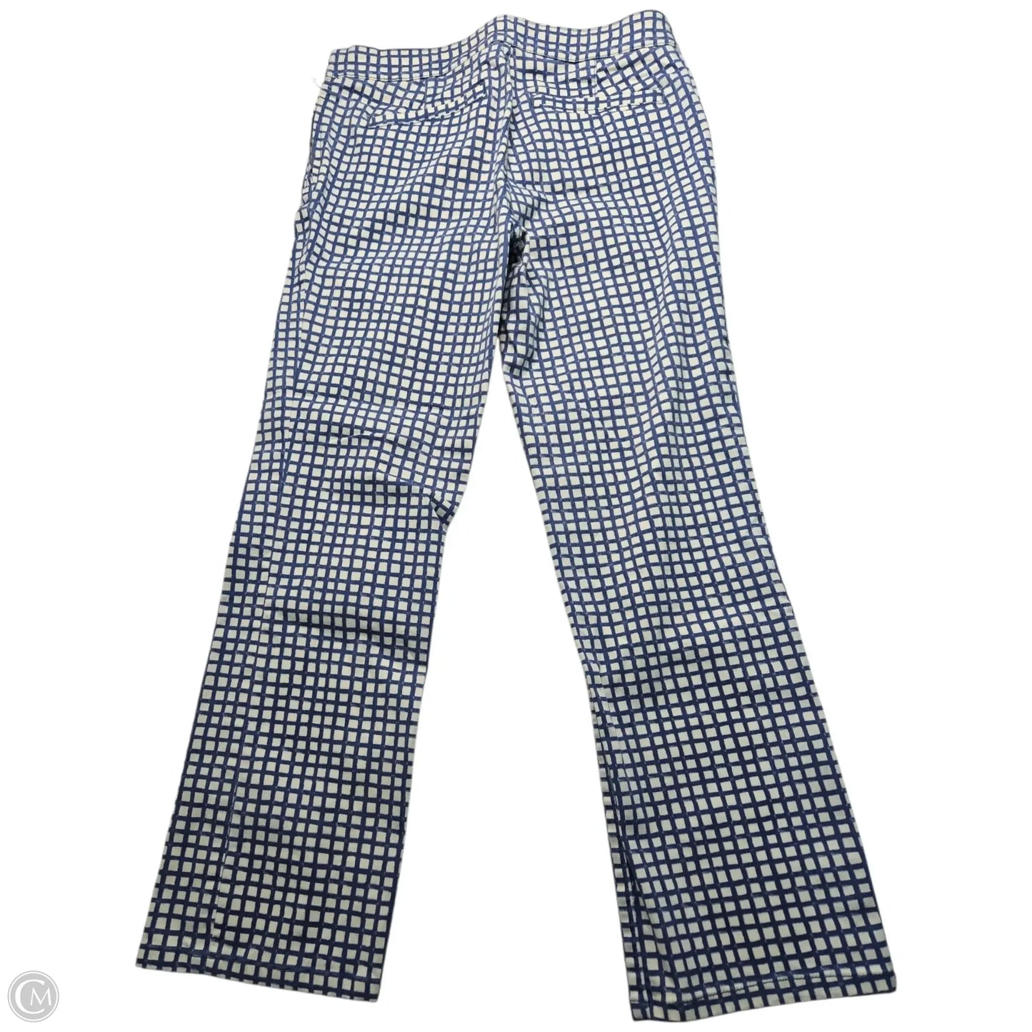 Pants Designer By Tory Burch In Blue & White, Size: 4