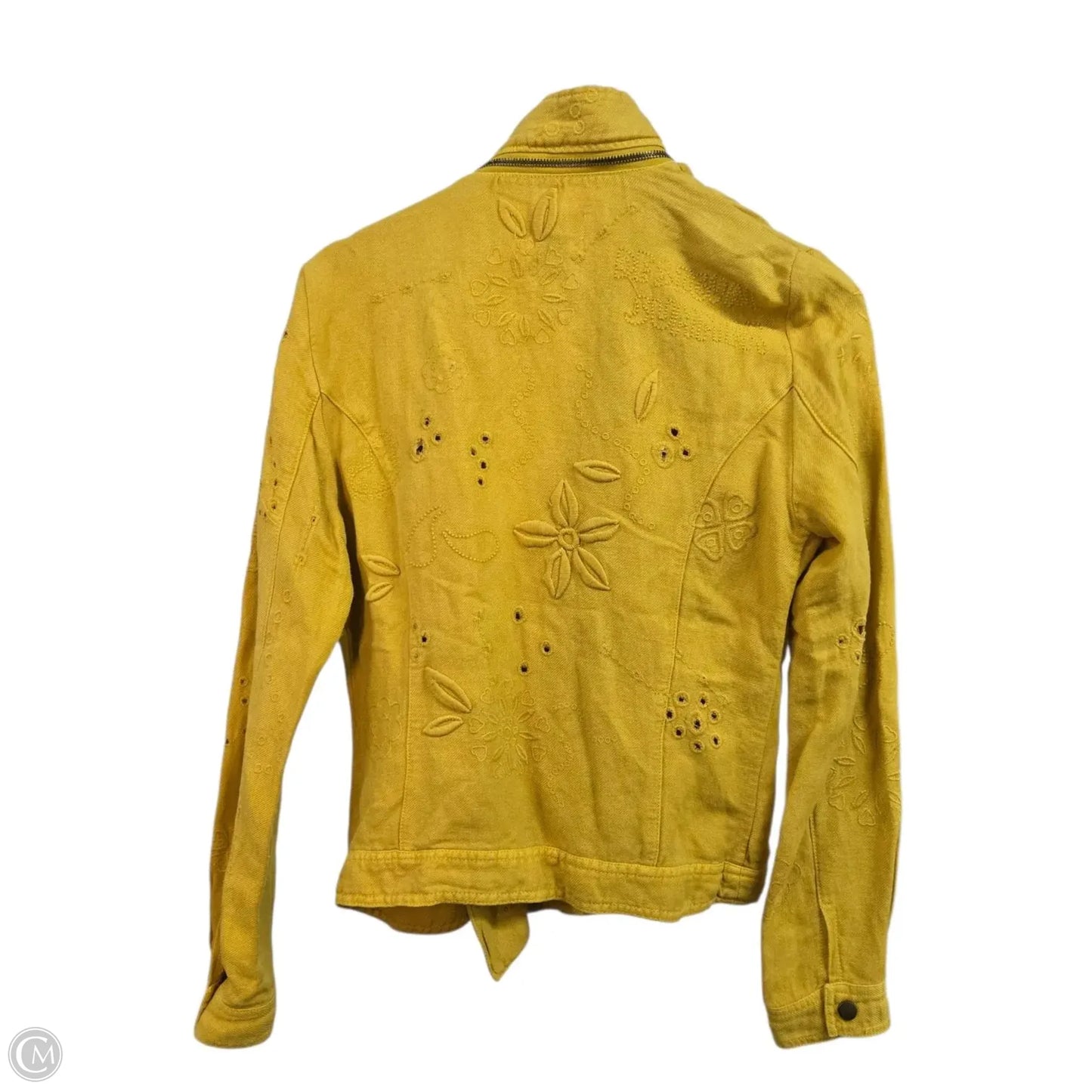 Jacket Denim By Cma In Yellow Denim, Size: M