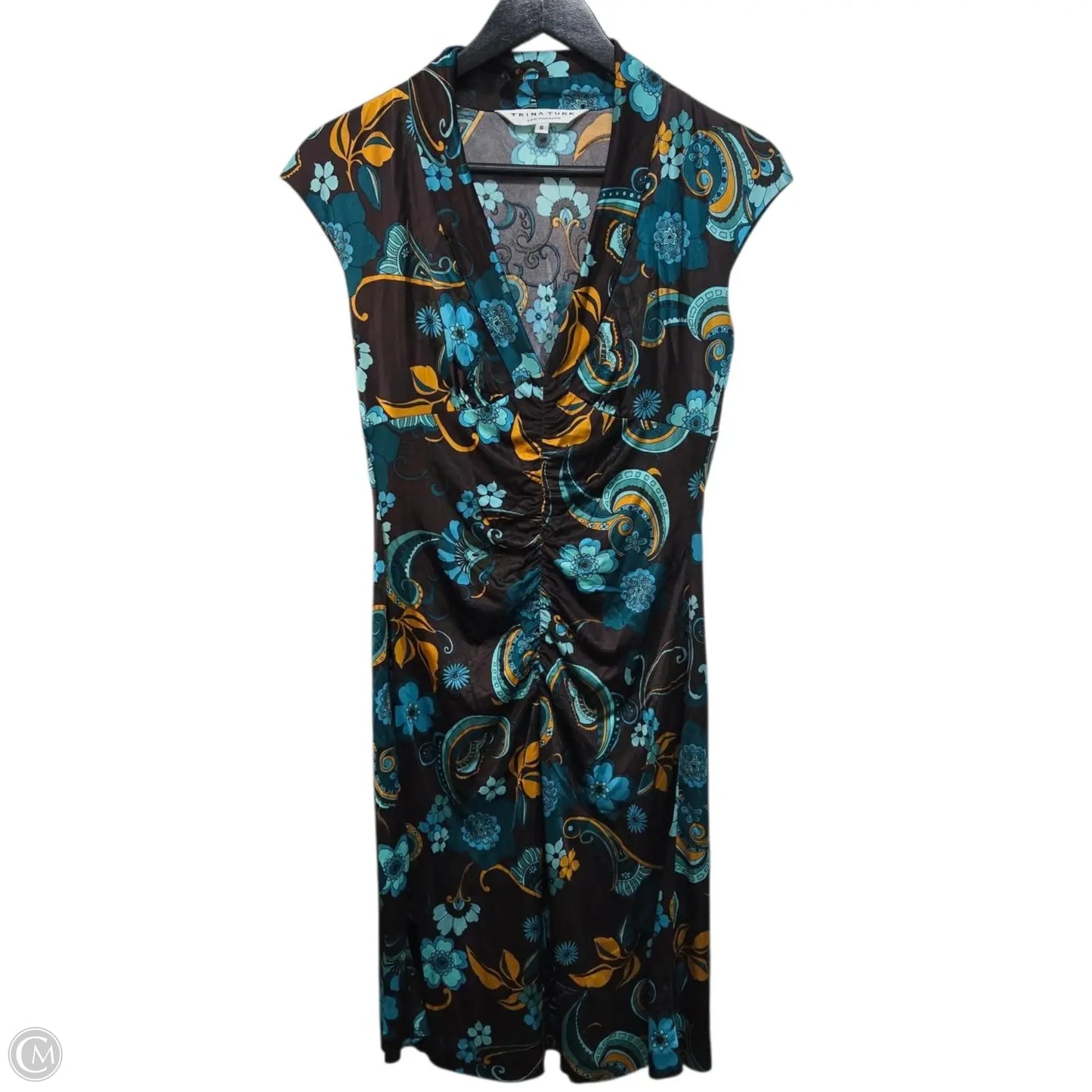 Dress Casual Midi By Trina Turk In Floral Print, Size: 6