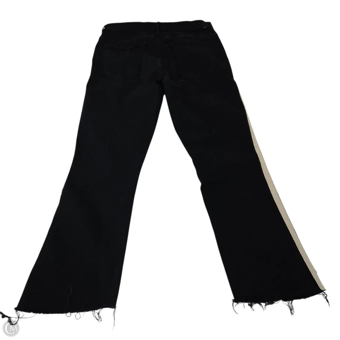 Jeans Straight By Mother In Black Denim, Size: 14