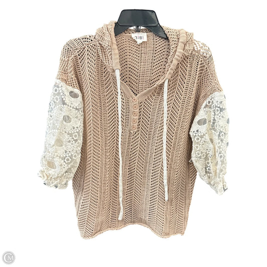 Sweater By Bibi In Tan, Size: L