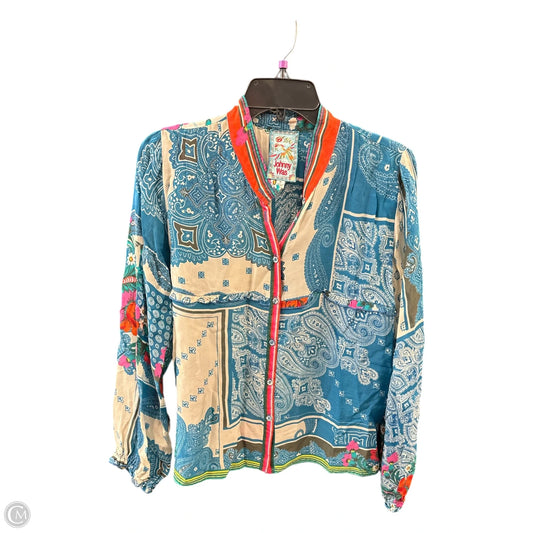 Top Long Sleeve By Johnny Was In Multi-colored, Size: M