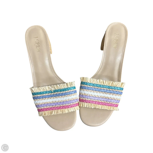 Sandals Heels Block By J. Crew In Multi-colored, Size: 10