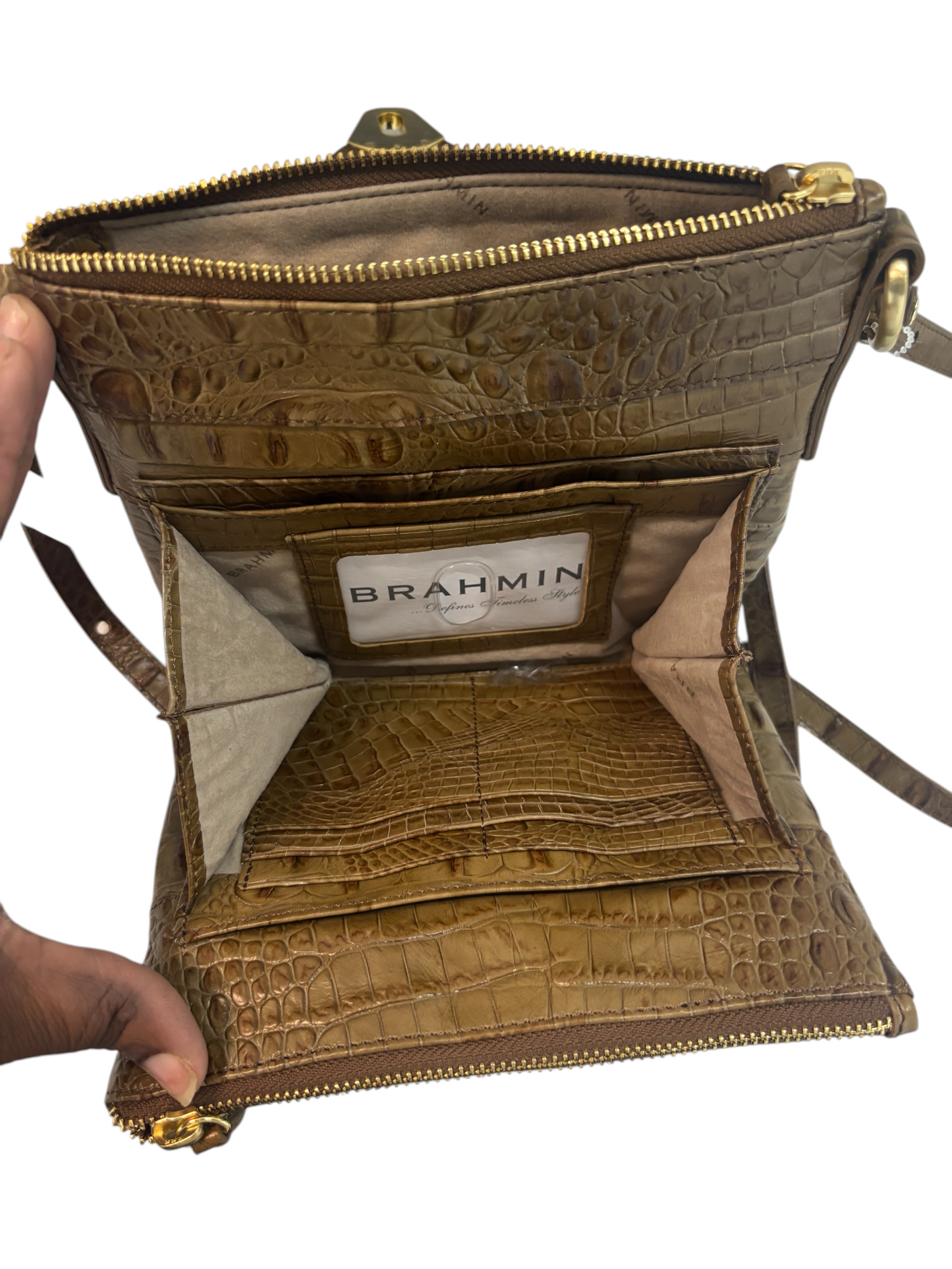 Handbag Designer By Brahmin, Size: Small