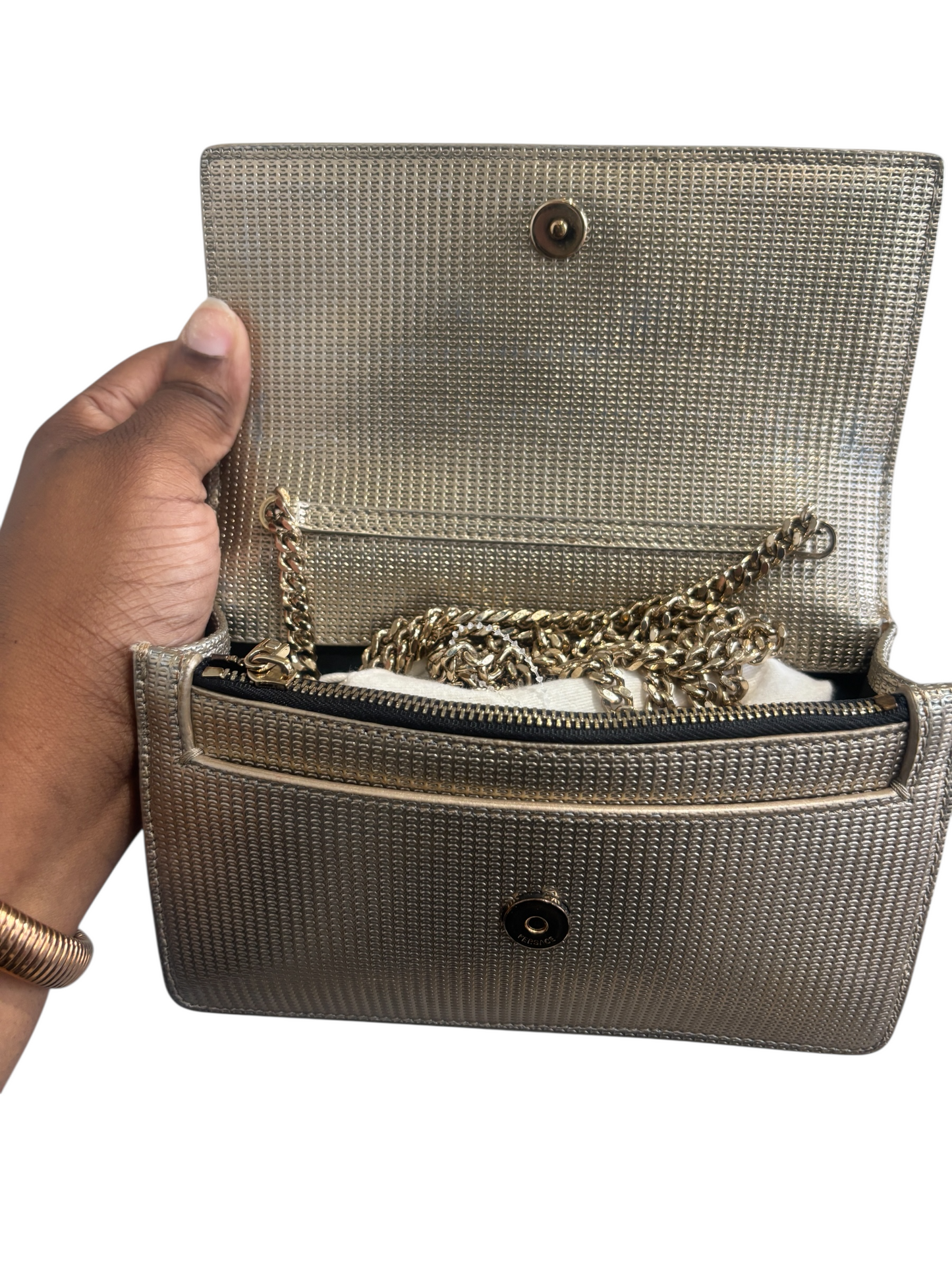Handbag Luxury Designer By Versace, Size: Small