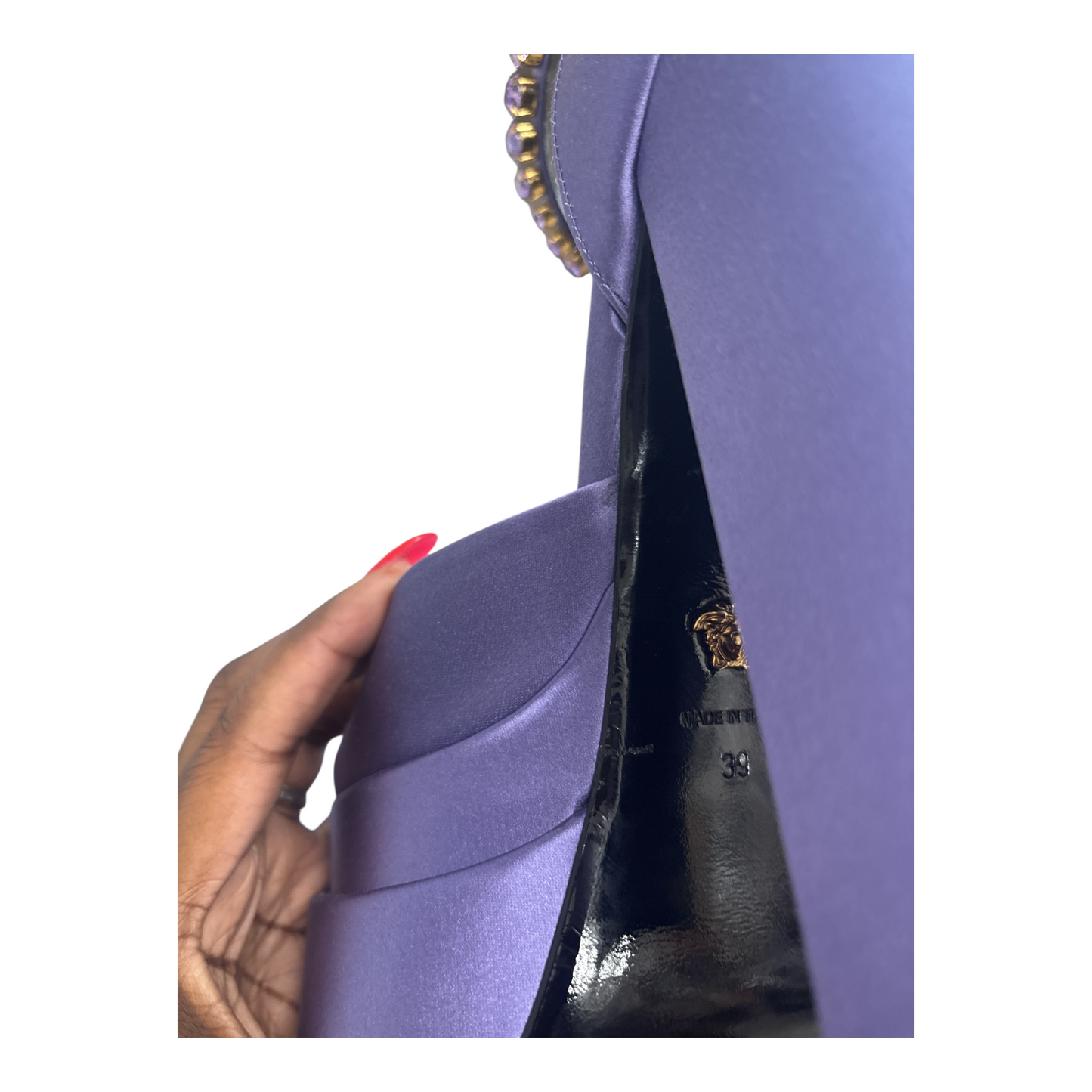 Shoes Luxury Designer By Versace In Purple