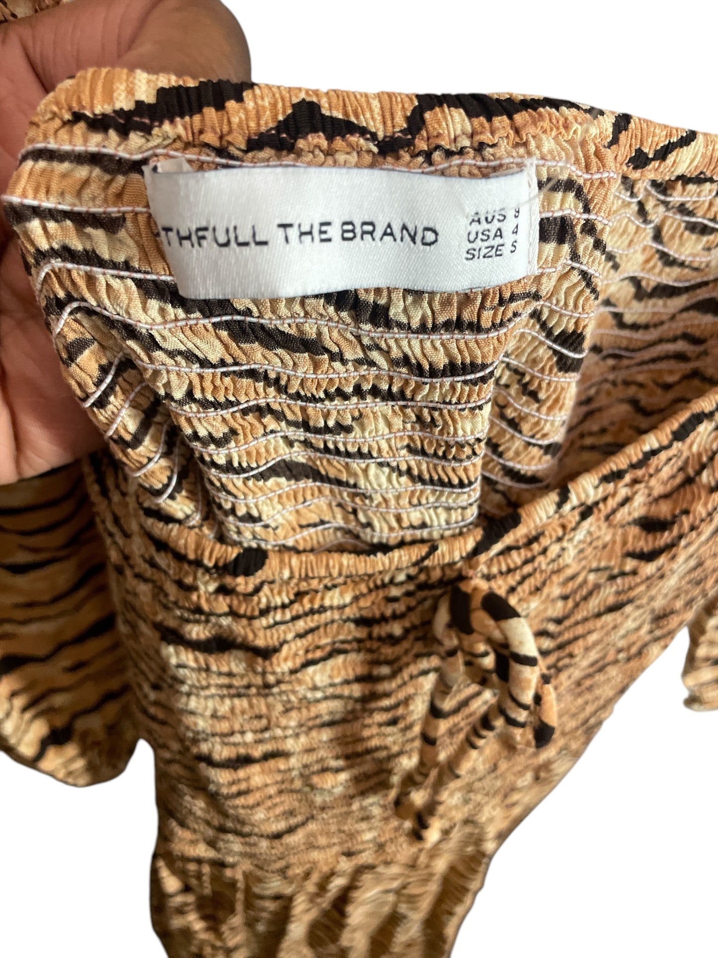 Dress Casual Midi By Faithfull The Brand In Animal Print, Size: 4