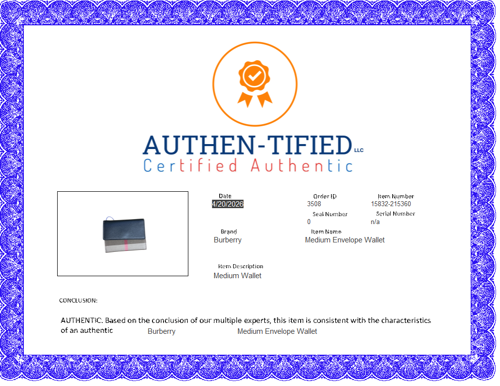 Wallet Luxury Designer By Burberry, Size: Medium