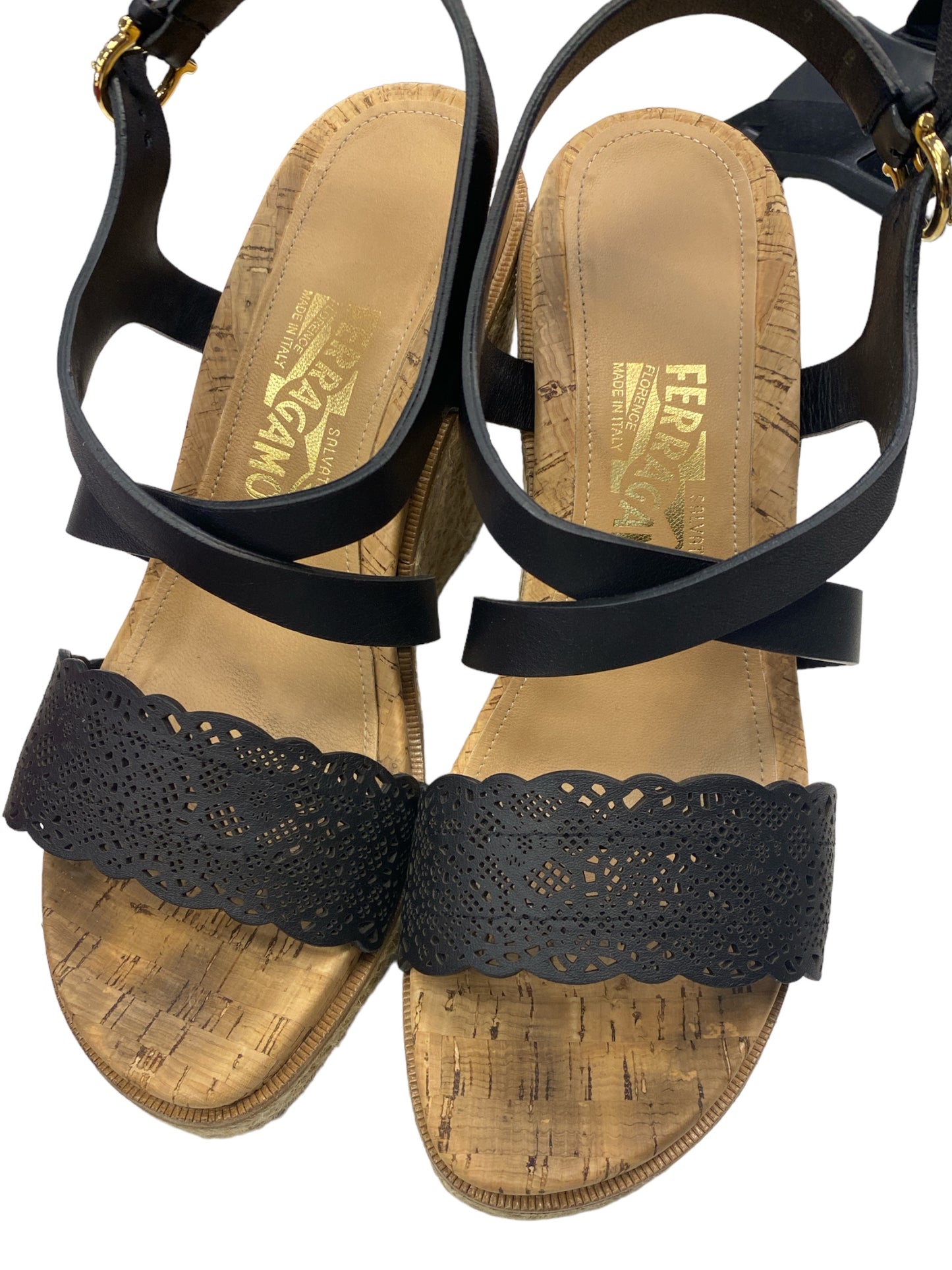 Sandals Heels Wedge By Salvatore Ferragamo  Size: 9