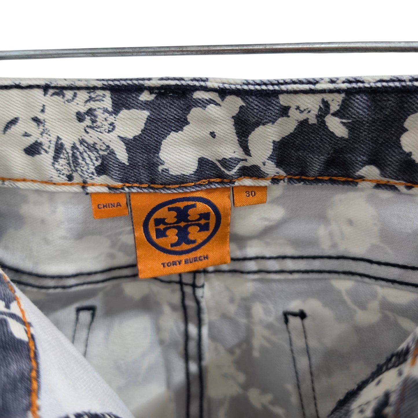 Jeans Designer By Tory Burch In Blue & White, Size: 10