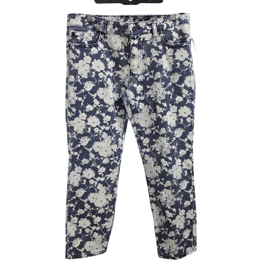 Jeans Designer By Tory Burch In Blue & White, Size: 10